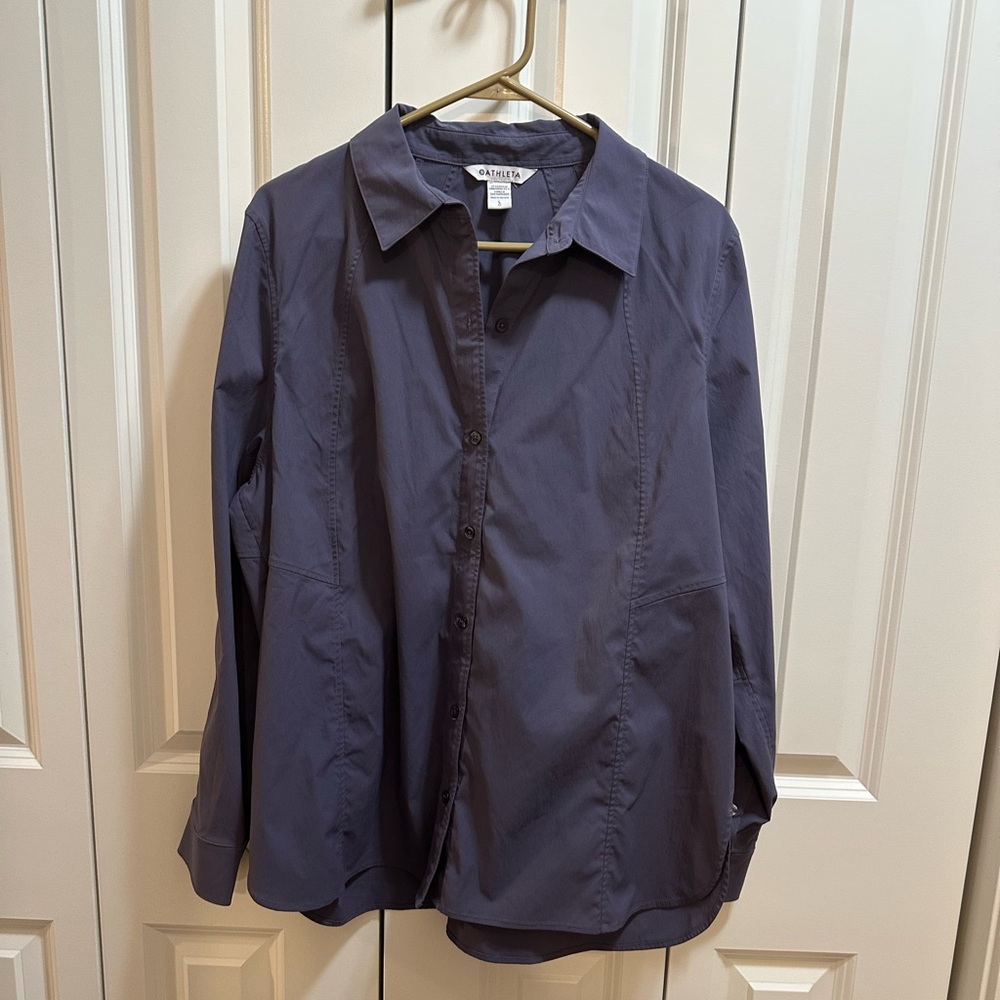 Charter Club Purple Button-Up Shirt
